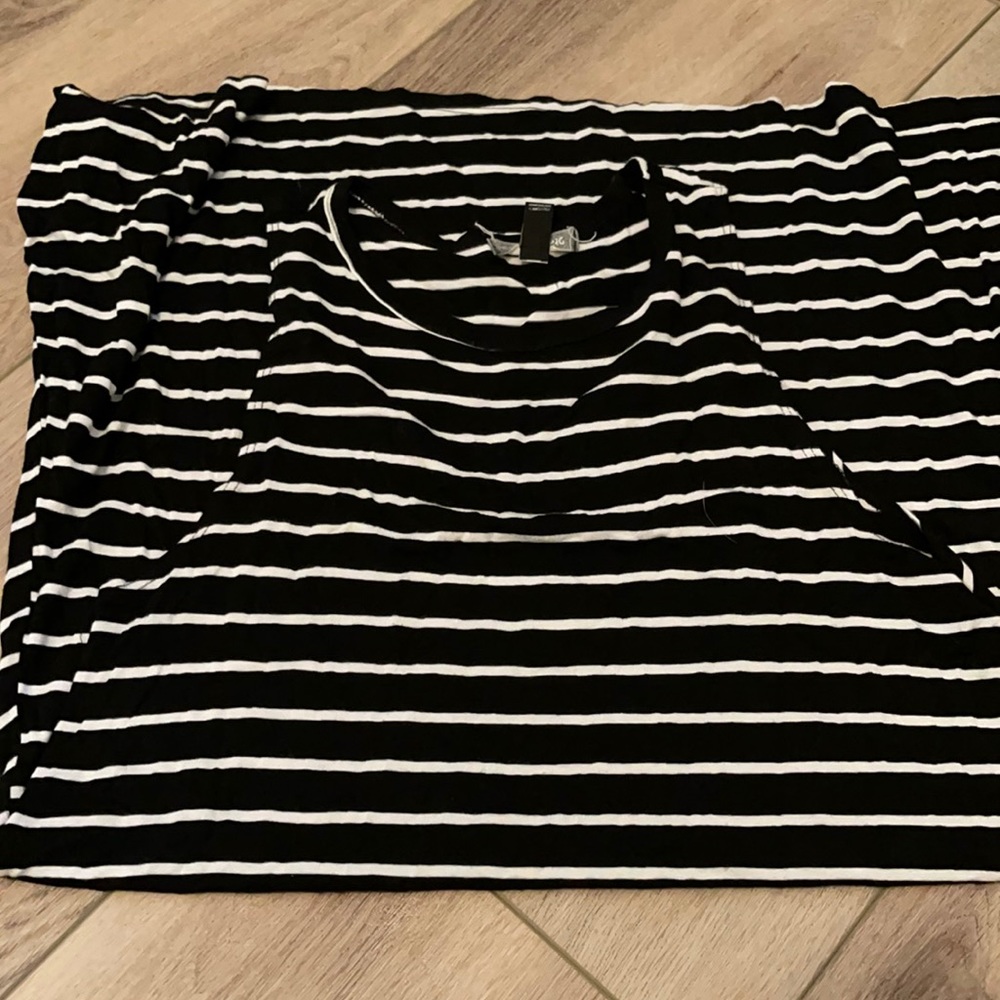 Navy and white stripped dress